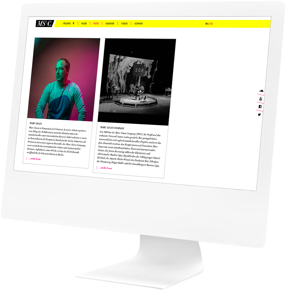 Marc Sinan Website iMac Mockup