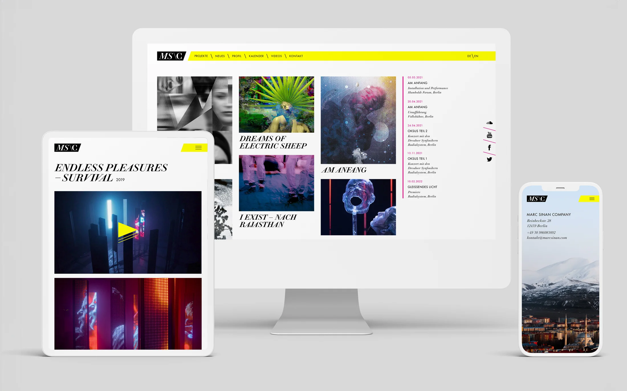 Marc Sinan Website Responsive Mockup