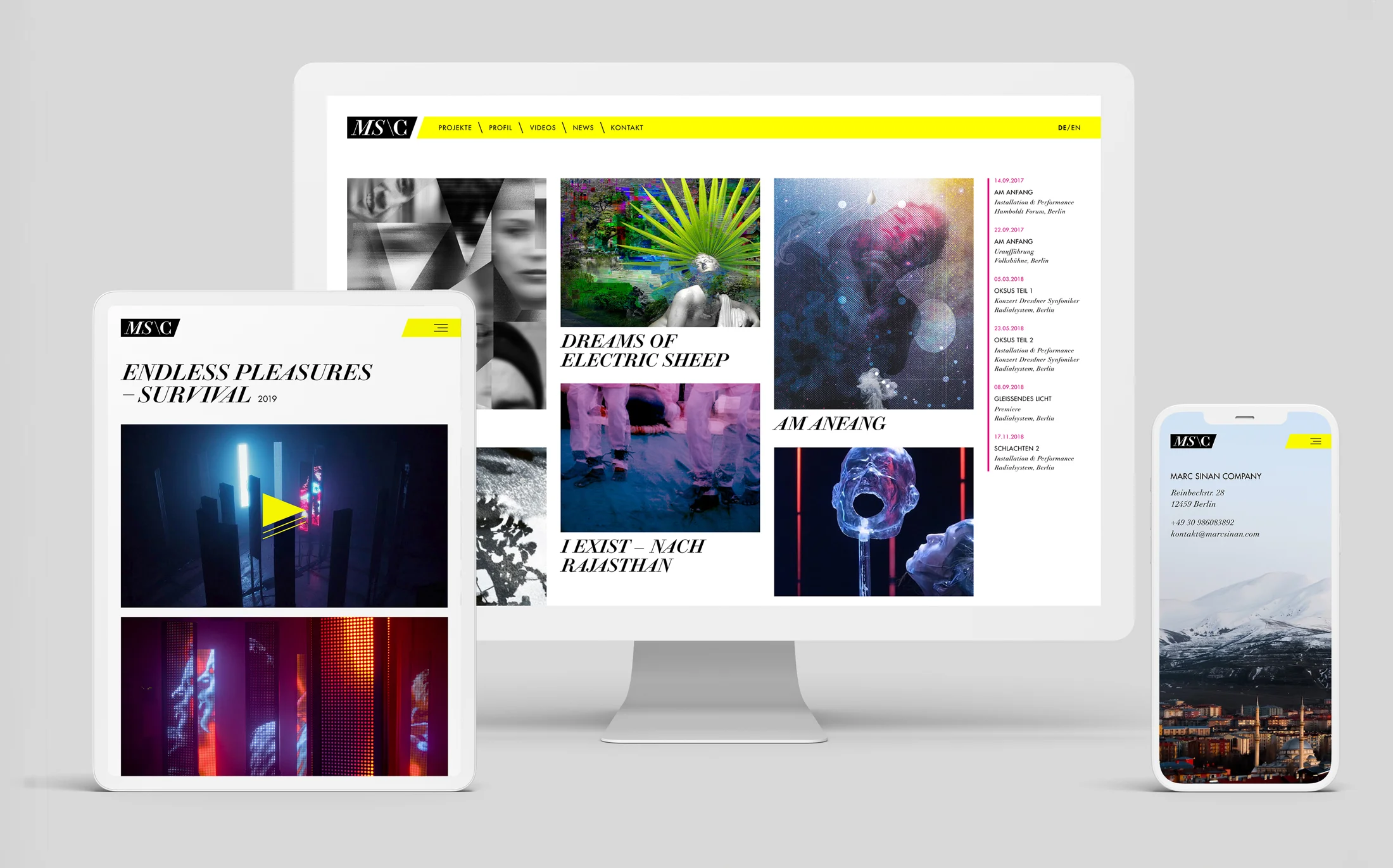 Marc Sinan Website Responsive Mockup